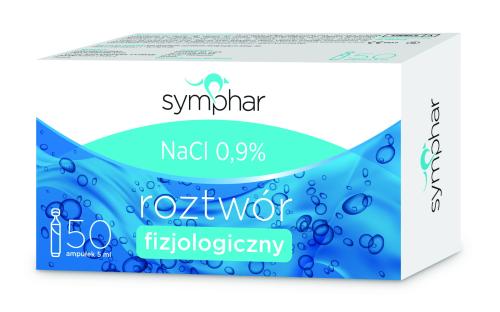 Symphar NaCl 0.9% Sól Fizjologiczna Fizjologiczny Roztwór Soli Ampułki 50x5ml