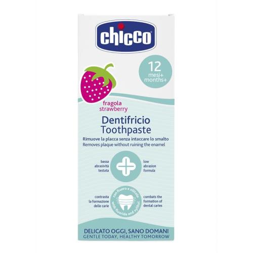Chicco Pasta Do Zębów Z Fluorem O Smaku Truskawkowym 50ml 12m+ 8714