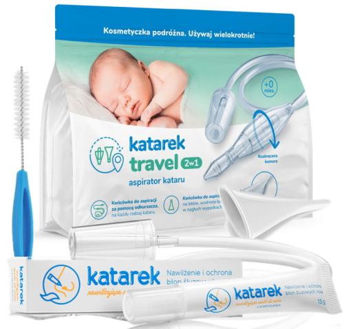 Katarek TRAVEL Aspirator Ustny i Do Odkurzacza 2w1