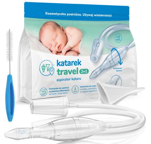 Katarek TRAVEL Aspirator Ustny i Do Odkurzacza 2w1