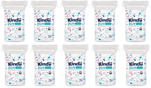 CLEANIC Kindii PŁATKI KOSMETYCZNE DZIDZIUŚ PURE 10 Opakowań x60szt