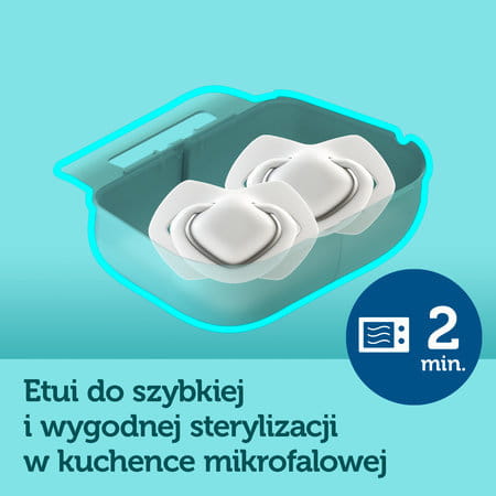 CANPOL Smoczki Silikonowe 2szt. 0-6m BONJOUR PARIS  22/647 Niebieskie