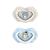 CANPOL Smoczki Silikonowe 2szt. 0-6m BONJOUR PARIS  22/647 Niebieskie