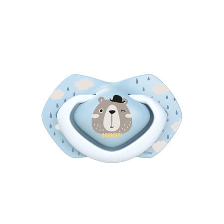 CANPOL Smoczki Silikonowe 2szt. 0-6m BONJOUR PARIS  22/647 Niebieskie