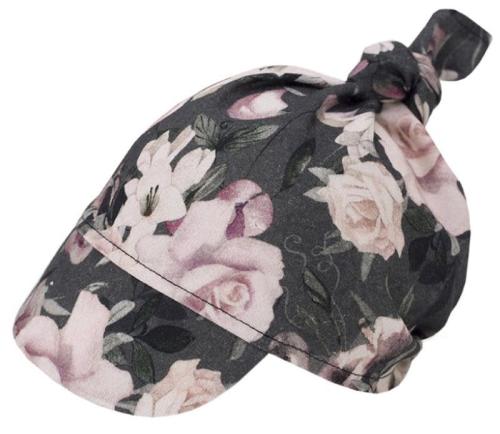Makaszka Chustka Z Daszkiem 100% Bamboo Na Gumce Night Flowers M