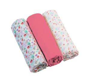 BabyOno Super Miękkie Pieluszki Muślinowe Różowe 3szt 70x70 348/02
