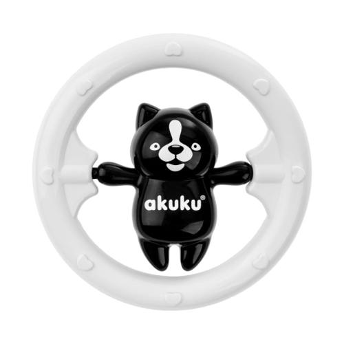Akuku Grzechotka Czarno-Biały Miś 0467