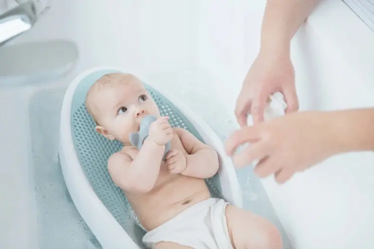 Angelcare Leżaczek Kąpielowy Fotelik 0M+ Niebieski