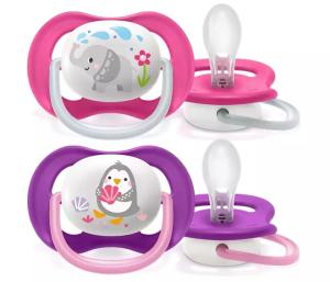Avent Smoczek Uspokajający 2szt 6+ 6-18M Ultra Air Różowy 080/08
