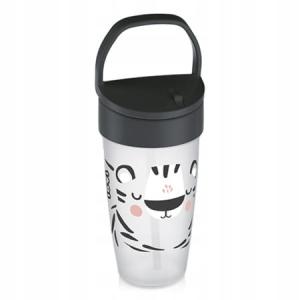 LOVI Kubek Ze Słomką I Uchwytem Freestyle 350ML 35/237 Szary