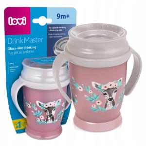 LOVI Kubek 360° Drink Master 250ML Wild Soul 1/604 Dziewczynka Różowy