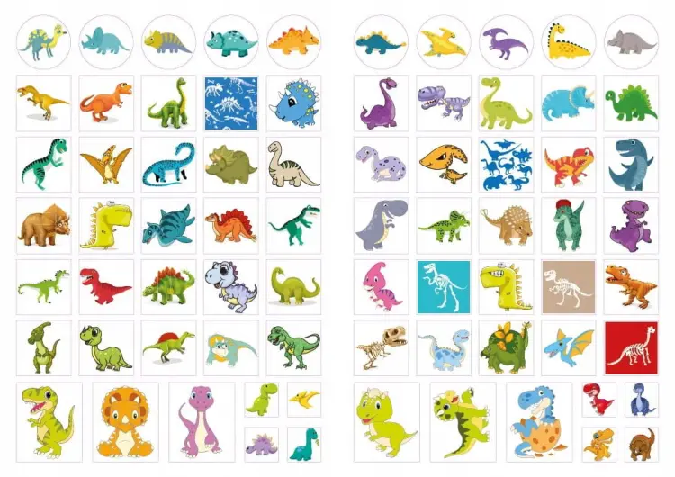 Nasze Kolorowe Dinozaury Malowanka 74 Naklejki 2309
