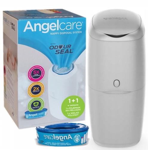 Angelcare Pojemnik Kosz Classic Szary Na Brudne Zużyte Pieluchy + Wkład 4820
