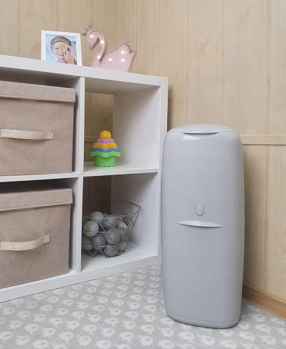 Angelcare Pojemnik Kosz Classic Szary Na Brudne Zużyte Pieluchy + Wkład 4820