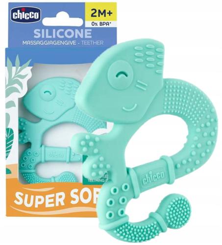 Chicco Gryzak Miękki Silikonowy Jaszczurka Miętowa 2m+ 3429