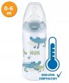 NUK BUTELKA ANTYKOLKOWA Z CZUJNIKIEM CIEPŁA 300ml 0m+ RÓŻOWA