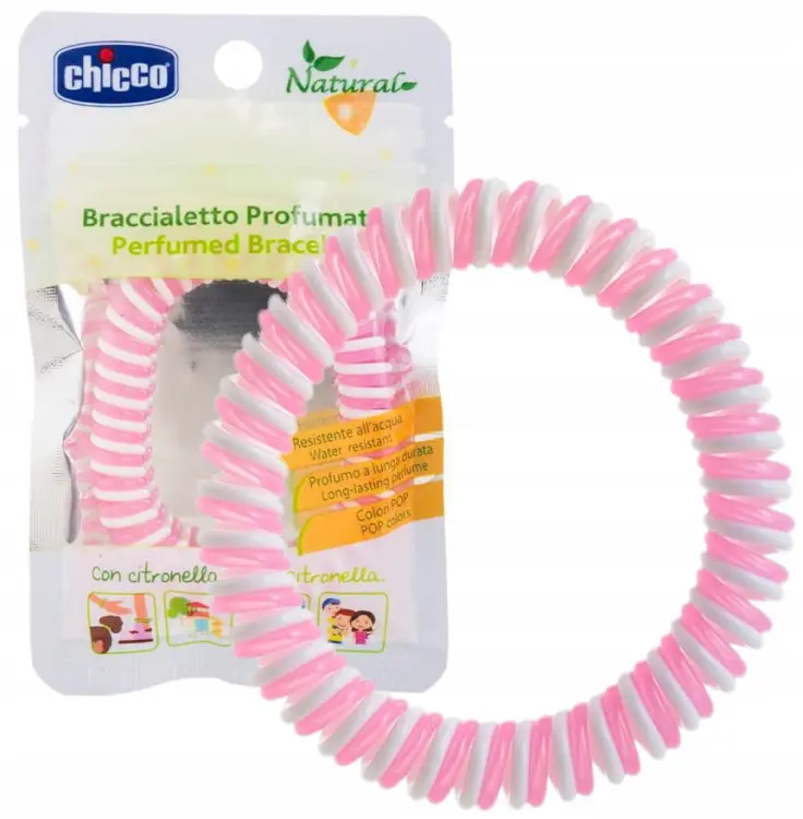 Chicco Bransoletka Odstraszająca Komary Różowa 5617