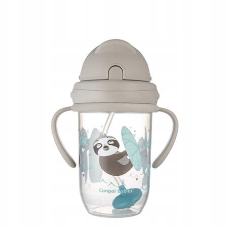 CANPOL Kubek Niekapek 270ml Ezotic Animals 56/606 Szary