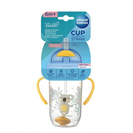 CANPOL Kubek Niekapek 270ML Exotic Animals 56/606 Żółty