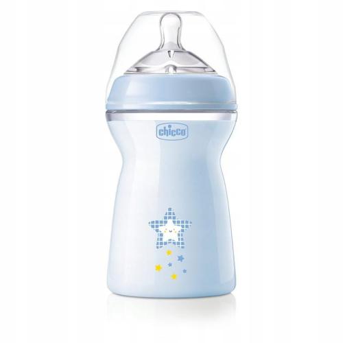 Chicco Butelka Plastikowa NaturalFeeling 6m+ 330 ml BLUE 3756