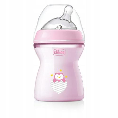 Chicco Butelka Plastikowa NaturalFeeling 2m+ 250 ml Pink 3633