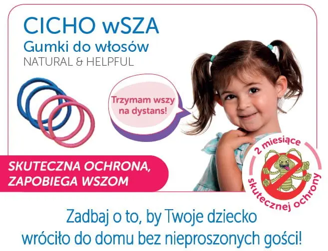 Sanity Cicho Wsza Gumki Do Włosów na Wszy Przeciw Wszom 4szt