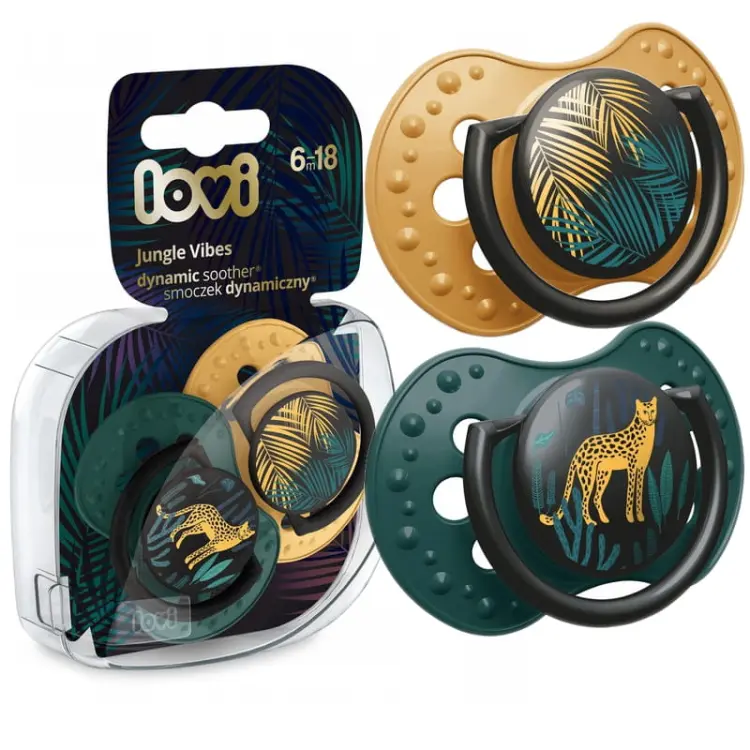 LOVI Smoczek Uspokajający JUNGLE VIBES 6-18 m 2szt 22/903 BOY