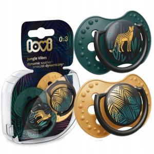 LOVI Smoczek Uspokajający JUNGLE VIBES 0-3 m 2szt 22/901 BOY