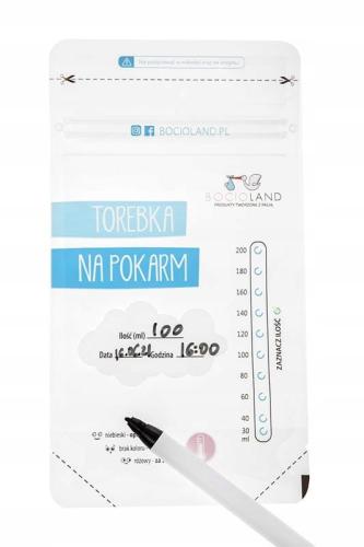 Bocioland Woreczki Do Przechowywania i Mrożenia Pokarmu 30szt 0175