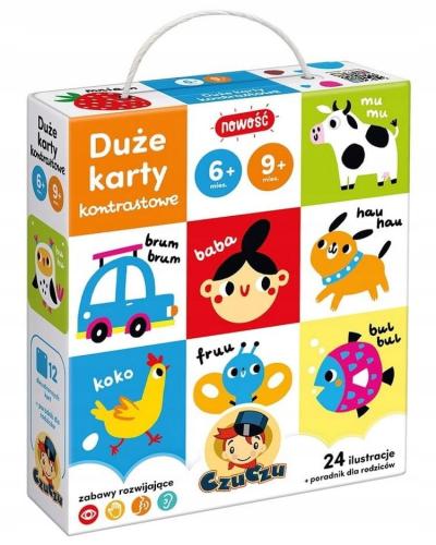 Czuczu Duże Karty Kontrastowe dla Dzieci 6-9 M-cy 2671
