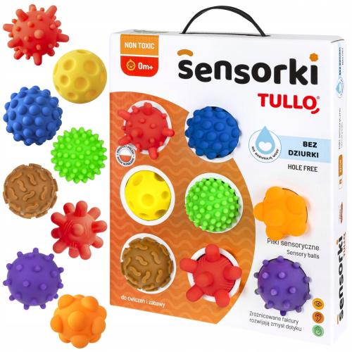 Tullo Piłeczki Sensoryczne Sensorki Zestaw 8szt 0m+ 419