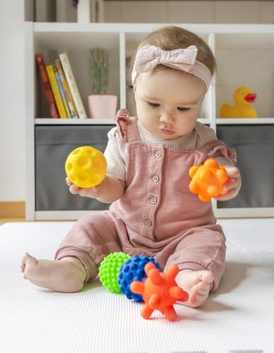 Tullo Piłeczki Sensoryczne Sensorki Zestaw 5szt 0m+ 418