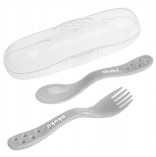 Akuku Zestaw Sztućcy W Etui Grey 0739