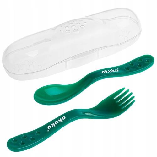 Akuku Zestaw Sztućcy W Etui Green 0746