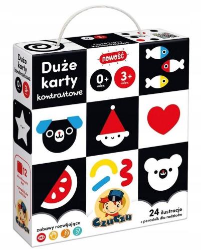 Czuczu Duże Karty Kontrastowe 0-3 Mies. 2664