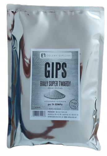 Ramy Czasu Wysokiej Jakości Gips Śnieżnobiały do Odlewów 3D 1kg 2236 Supertwardy