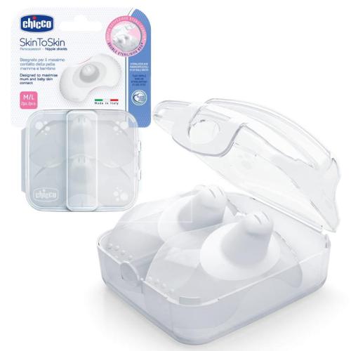 Chicco Silikonowe Osłonki Na Brodawki M/L  2szt 0473