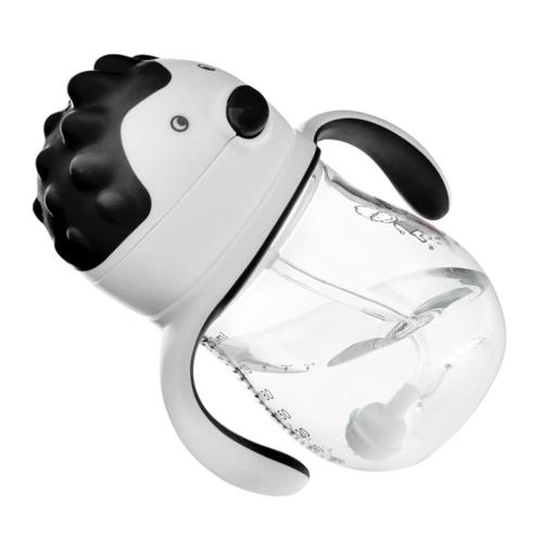 Akuku Tritanowy Bidon Ze Słomką i Odważnikiem 250ml JEŻ SZARY 0034
