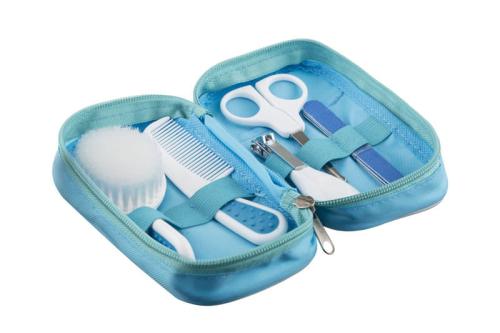 Akuku Zestaw Manicure W Kosmetyczce Niebieski 0308