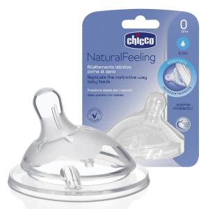 Chicco Smoczek Do Butelki NaturalFeeling 0m+ SLOW 1szt 0424