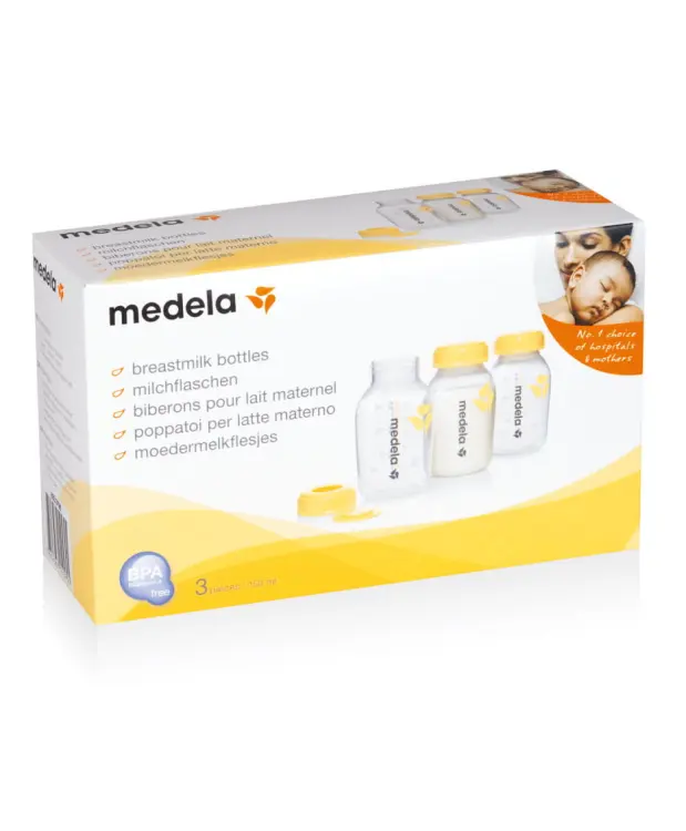 Medela TRZYPAK BUTELEK 150ml Do Przechowywania Mleka Mamy 3szt 0797