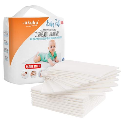 Akuku Jednorazowe Podkłady Higieniczny BABY SOFT 40x60cm 15szt 0500