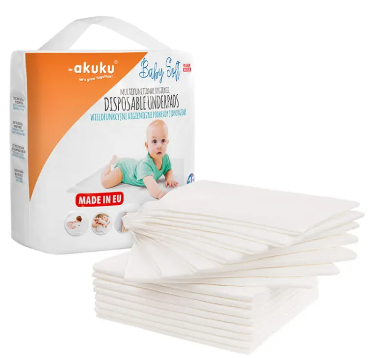 Akuku Jednorazowe Podkłady Higieniczny BABY SOFT 40x60cm 15szt 0500